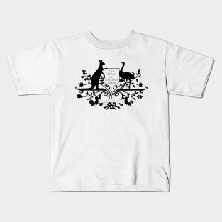 You live on stolen land black/white image Kids T-Shirt